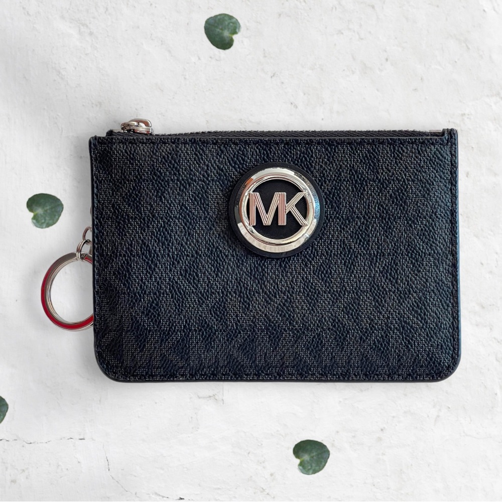 Black Michael Kors Monogram Coin Purse